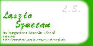 laszlo szmetan business card
