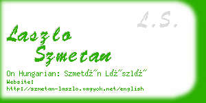 laszlo szmetan business card